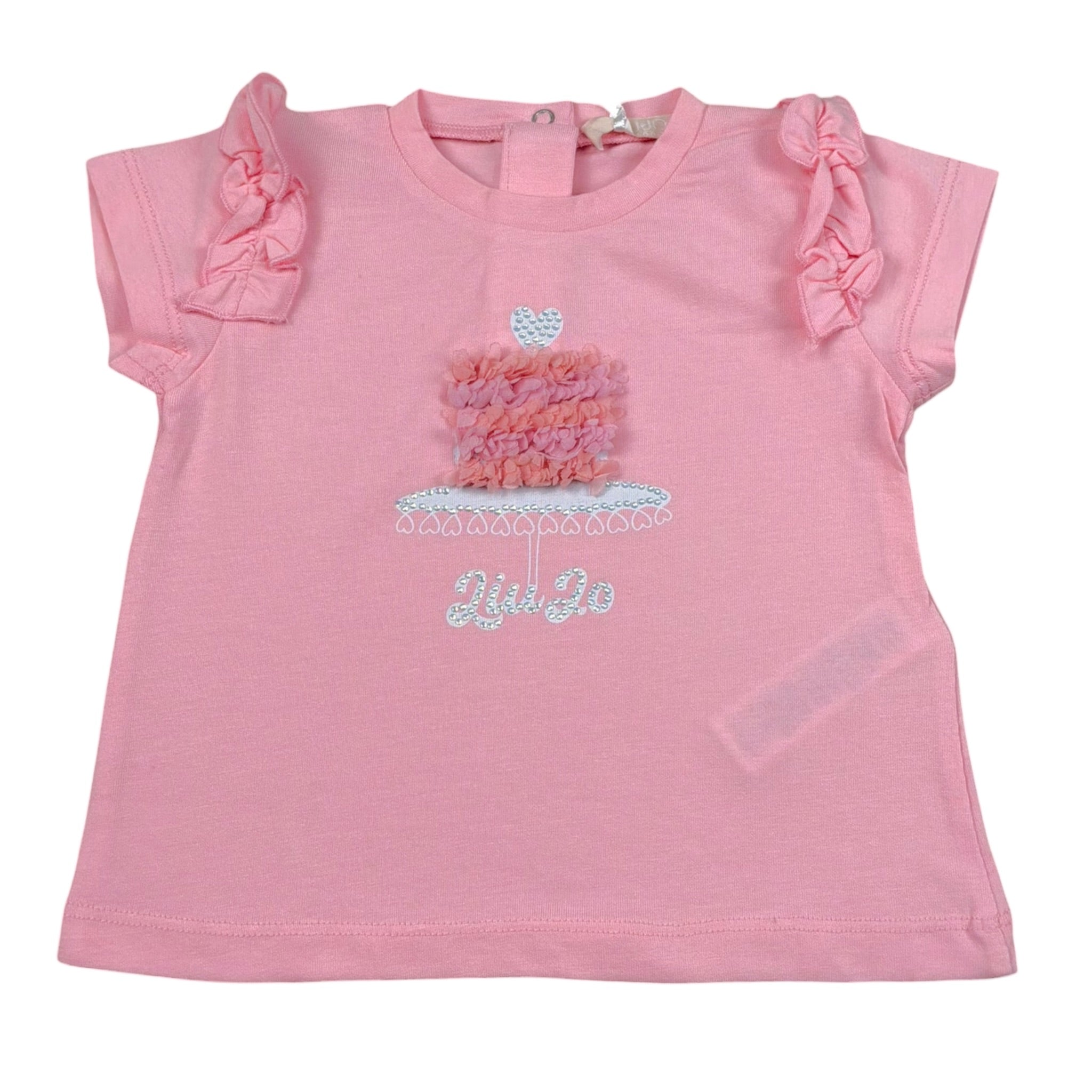 Liu Jo T-Shirt Tinta Unita con Stampa per Neonata HA4078J5003 ROSA LIU JO 