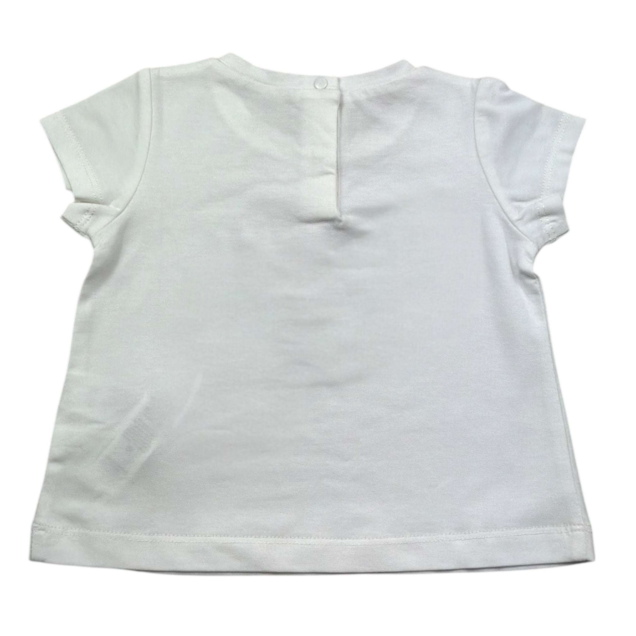 Liu Jo T-Shirt Girocollo Tinta Unita con Brillantini per Neonata HA5037 BIANCO LIU JO 