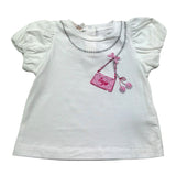 Liu Jo T-Shirt Girocollo Tinta Unita con Brillantini per Neonata HA5057 BIANCO LIU JO 