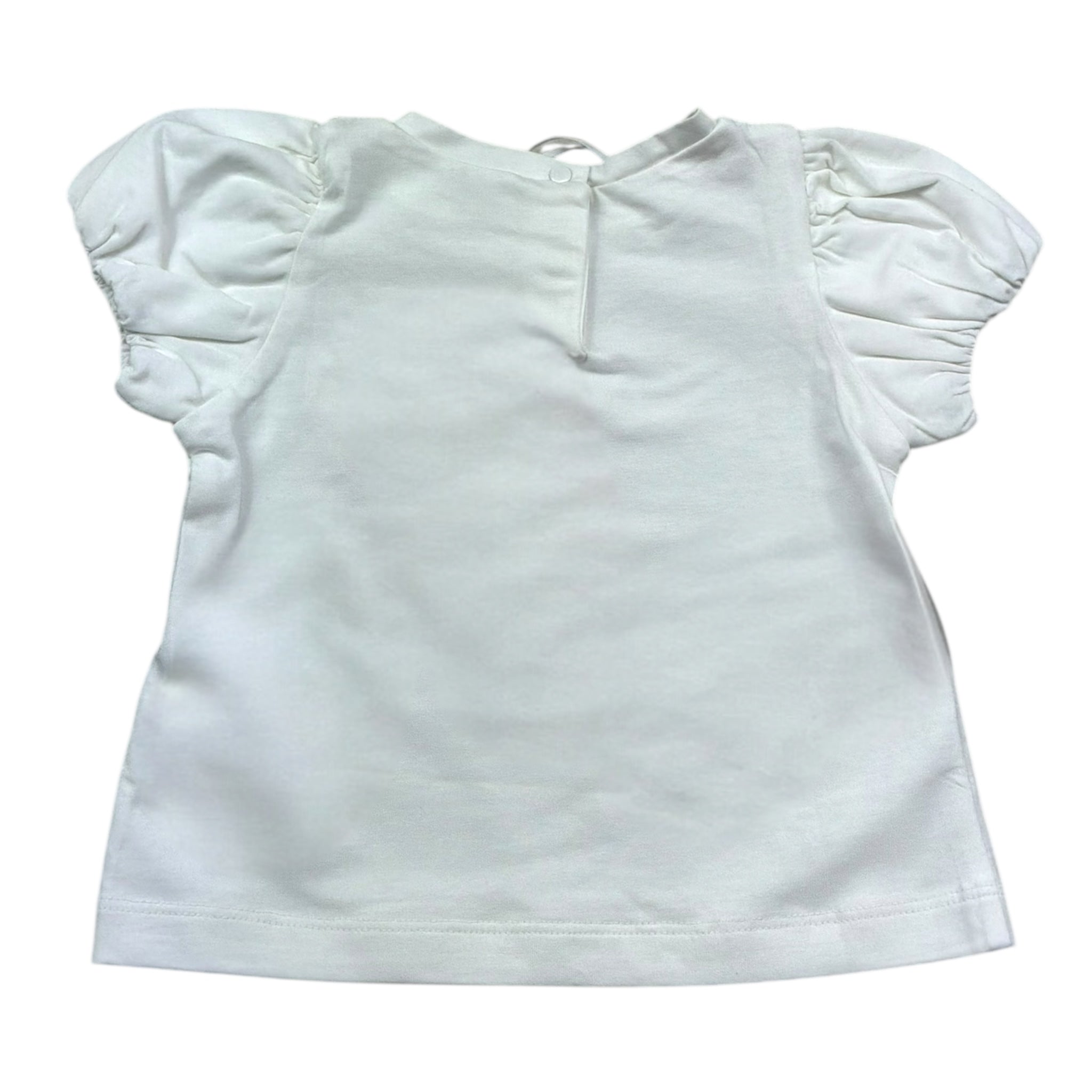 Liu Jo T-Shirt Girocollo Tinta Unita con Brillantini per Neonata HA5057 BIANCO LIU JO 