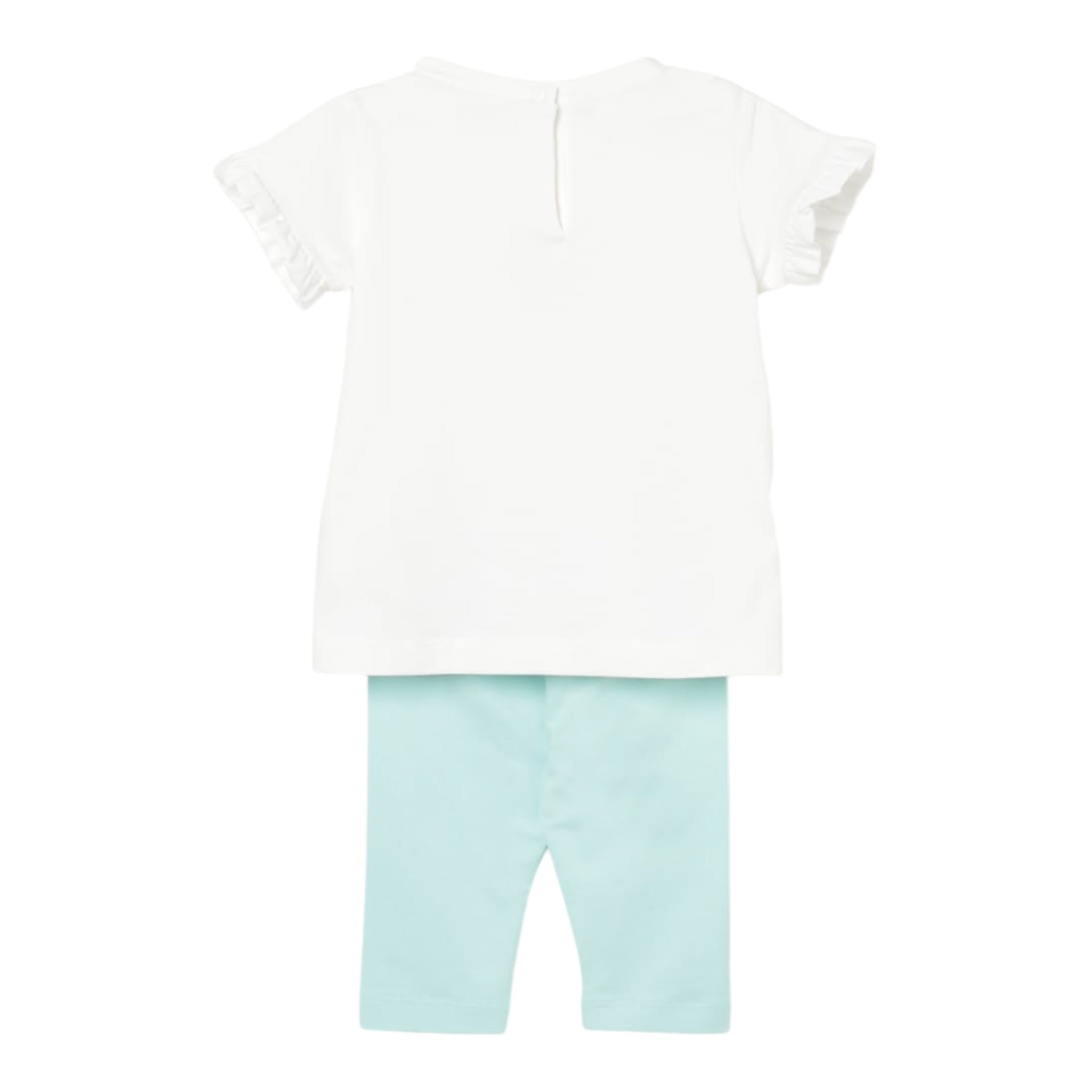 Liu Jo Completo 2 Pezzi T-Shirt-Leggins per Neonata HA5061 BIANCO/VERDE ACQUA LIU JO 