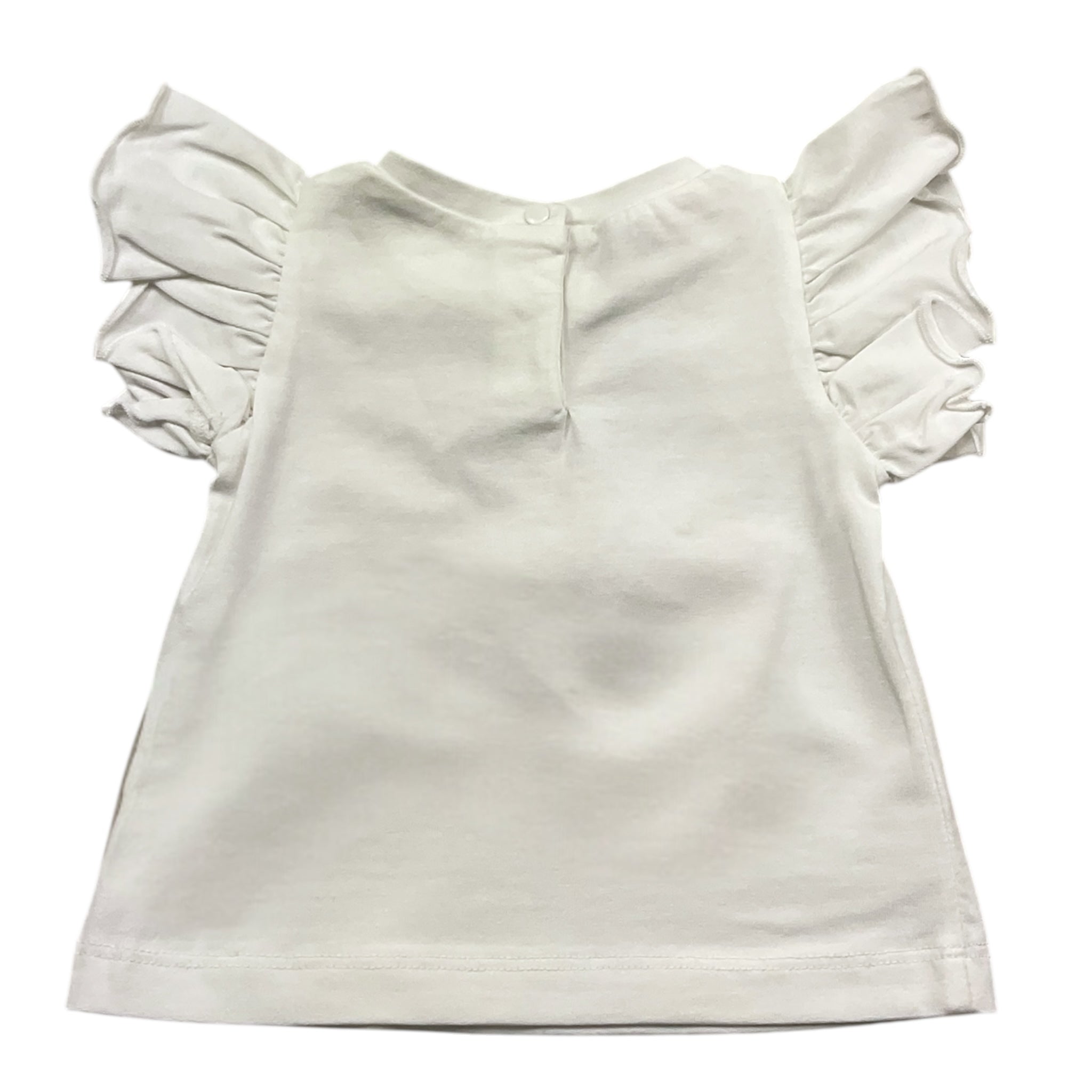 Liu Jo T-Shirt Tinta Unita Girocollo con Stampa per Neonata HA5064 BIANCO LIU JO 