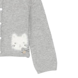 Liu Jo Cardigan tinta unita con Ricami Grigio per Neonata HF5010 GRIGIO LIU JO 