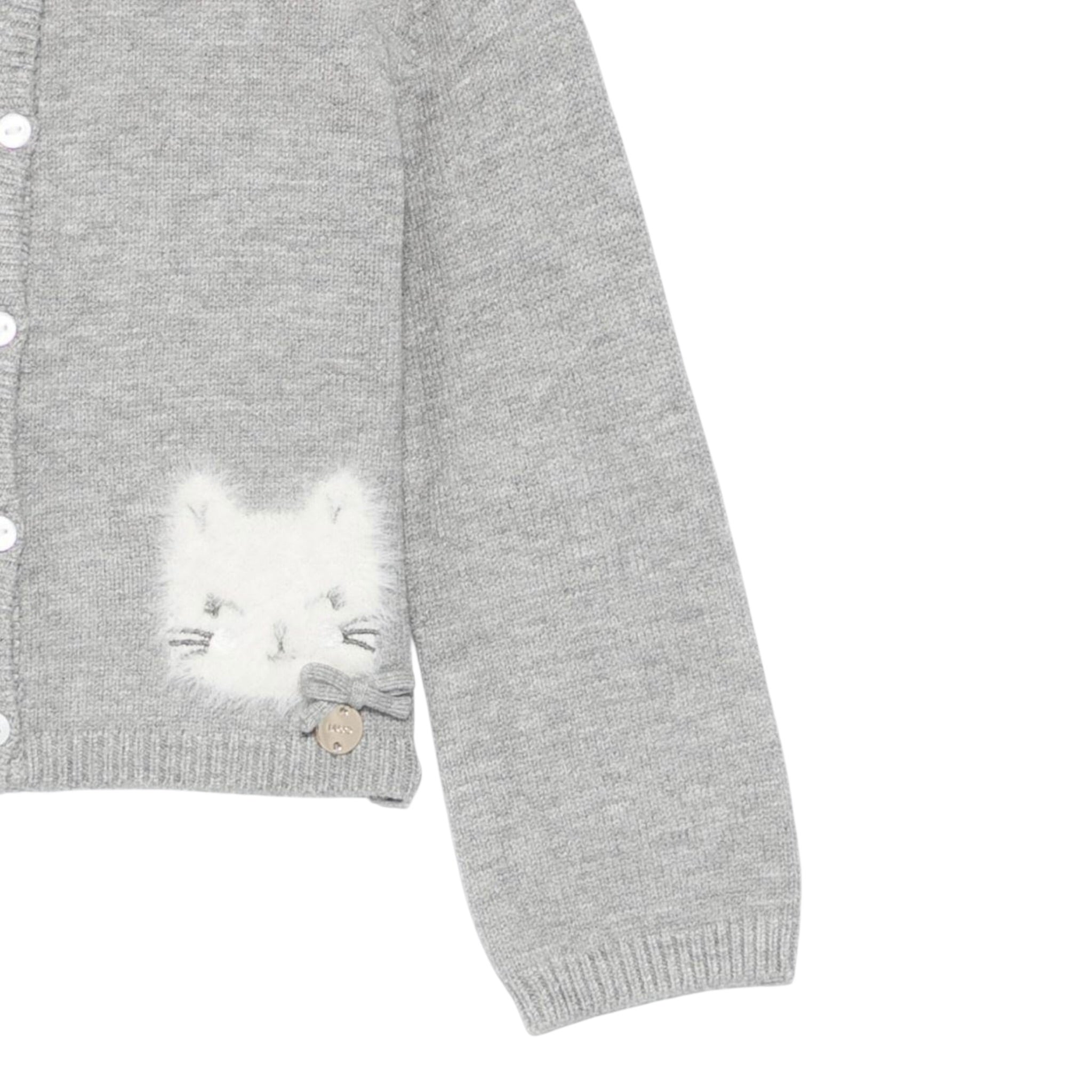 Liu Jo Cardigan tinta unita con Ricami Grigio per Neonata HF5010 GRIGIO LIU JO 