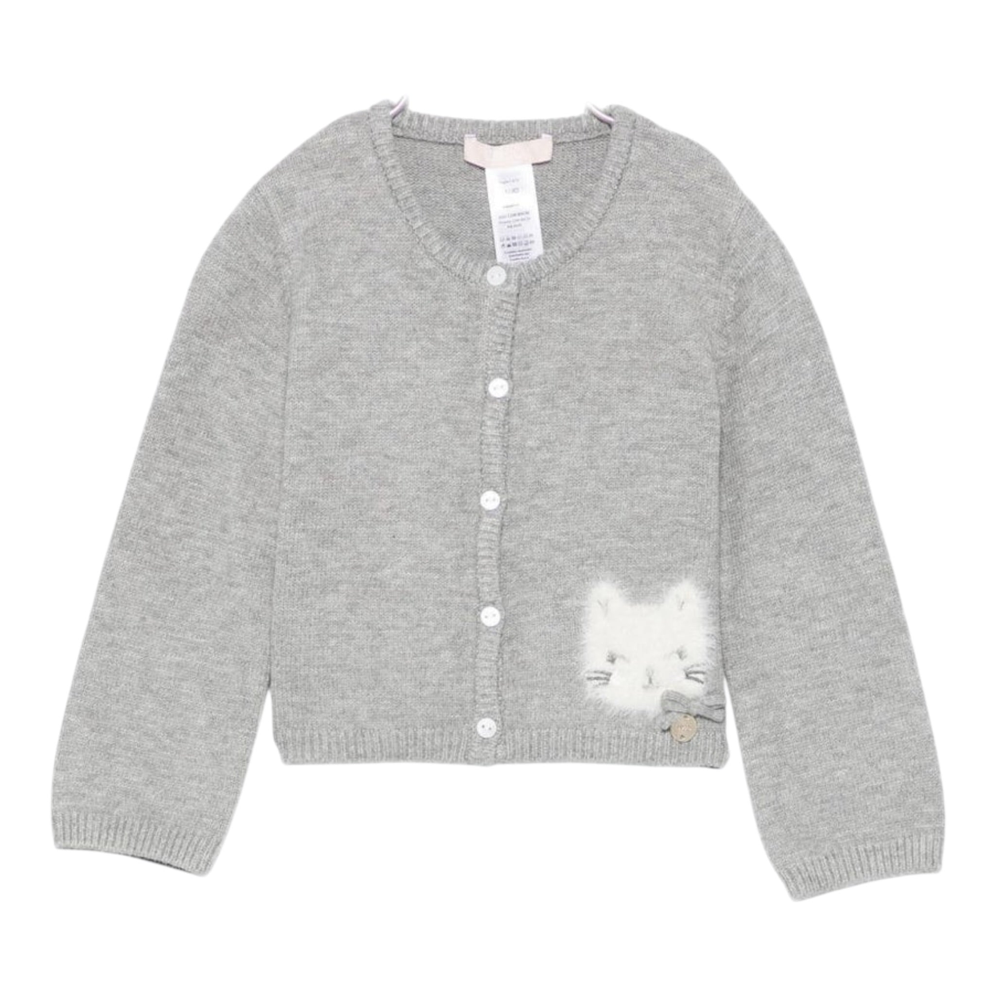 Liu Jo Cardigan tinta unita con Ricami Grigio per Neonata HF5010 GRIGIO LIU JO 