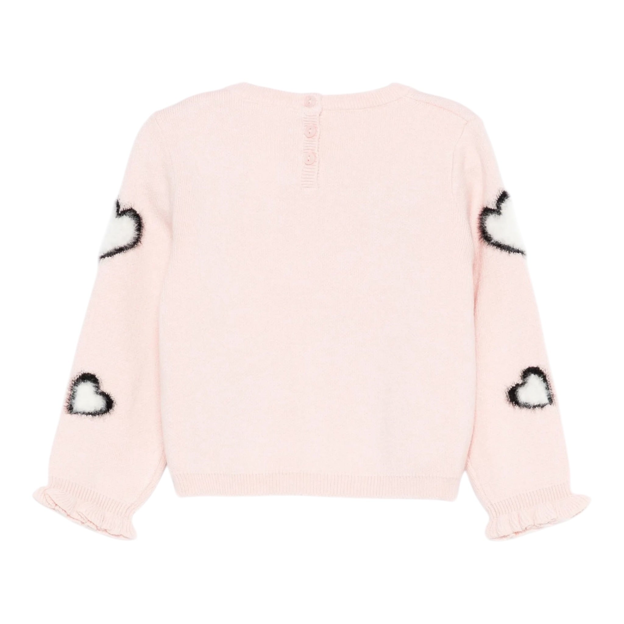 Liu Jo Maglia Girocollo tinta unita con Ricami Rosa per Neonata HF5045 ROSA LIU JO 