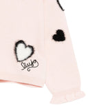 Liu Jo Maglia Girocollo tinta unita con Ricami Rosa per Neonata HF5045 ROSA LIU JO 