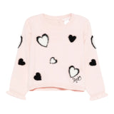 Liu Jo Maglia Girocollo tinta unita con Ricami Rosa per Neonata HF5045 ROSA LIU JO 