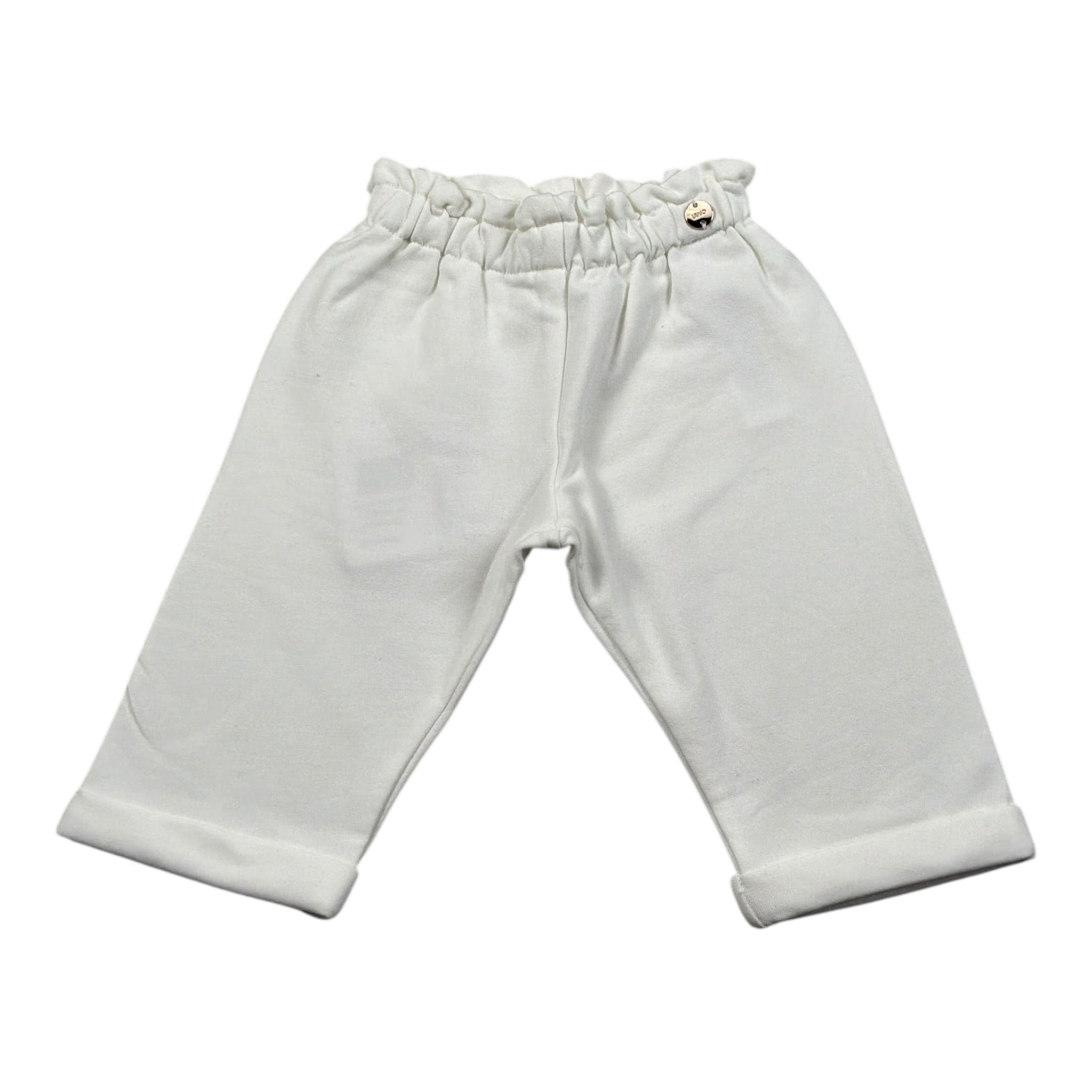 Liu Jo Pantalone tinta unita con Elastico In Vita Bianco per Neonata HF5050 BIANCO LIU JO 