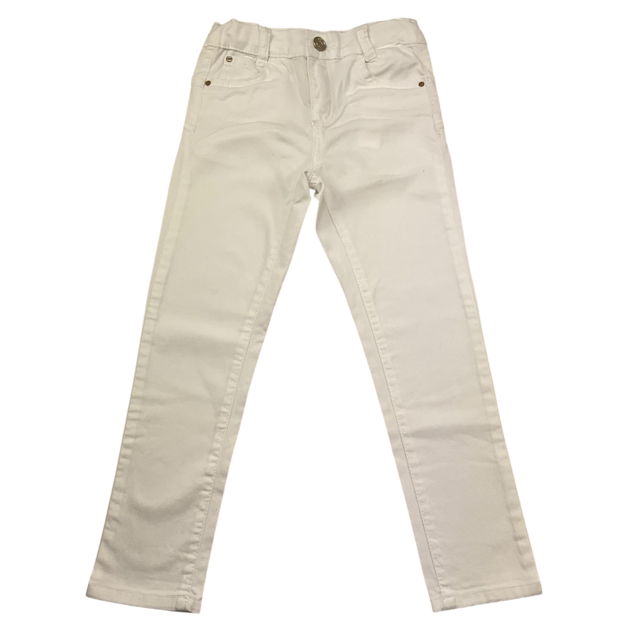 Liu Jo Pantalone Tinta Unita con Girovita Regolabile per Bambina K19087 BIANCO LIU JO 