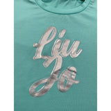 Liu Jo T-Shirt Girocollo tinta unita con Logo Azzurro per Bambina KA4011J AZZURRO LIU JO 