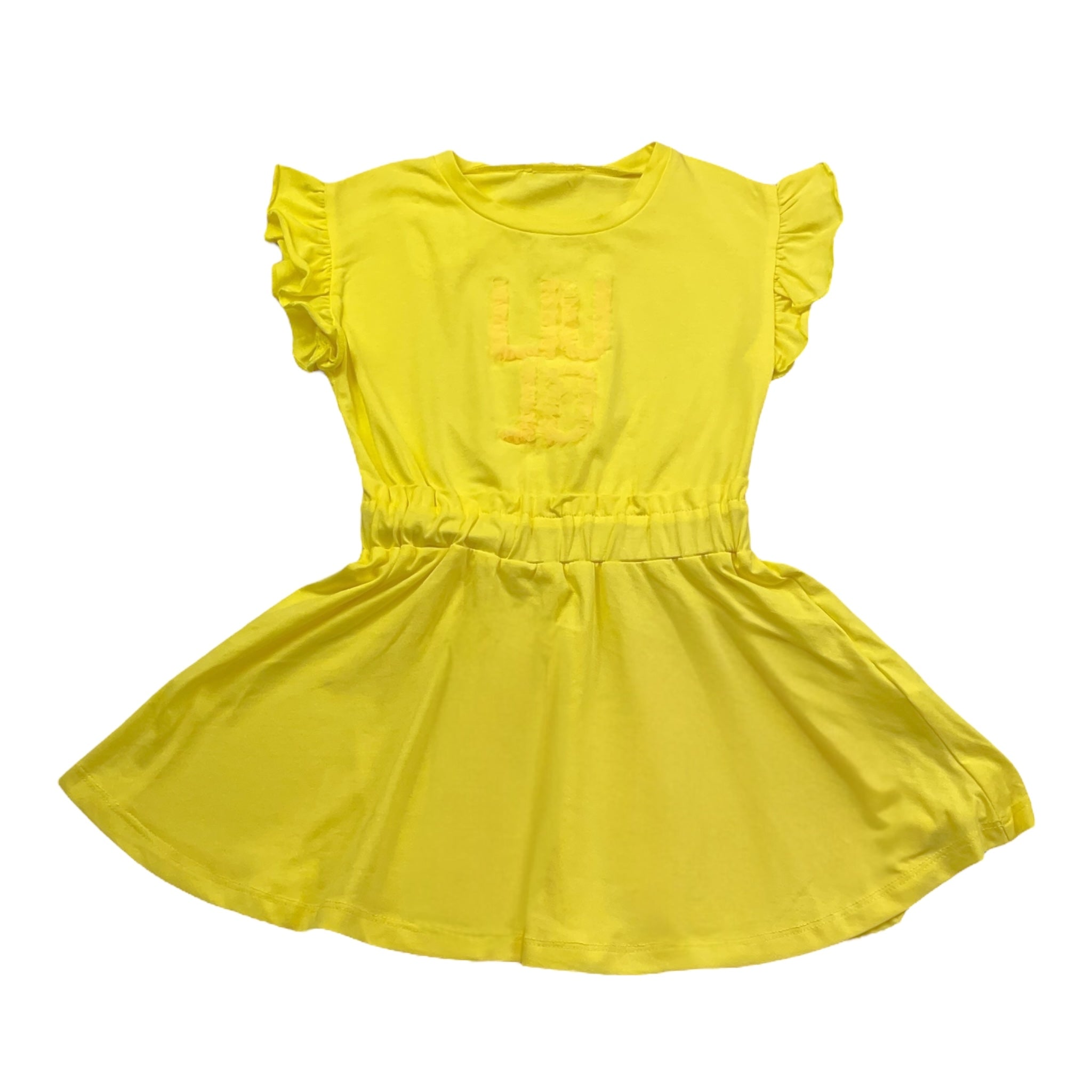 Liu Jo Abito Giromanica Tinta Unita con Stampa per Neonata KA4090N GIALLO LIU JO 