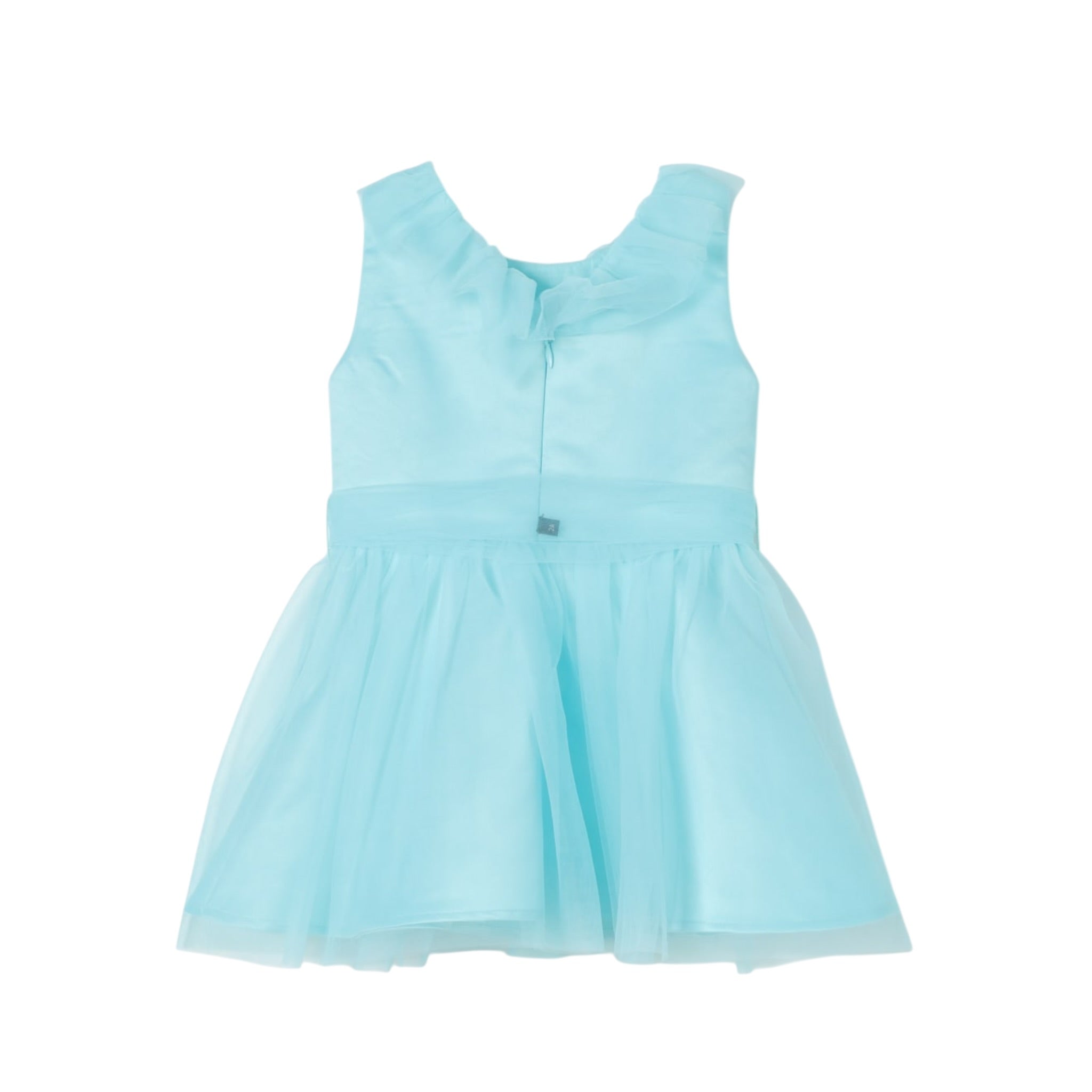 Liu Jo Abito Giromanica Tinta Unita con Tulle per Bambina KA4105T3857 VERDE ACQUA LIU JO 