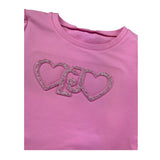 Liu Jo Felpa Chiusa Girocollo Tinta Unita con Logo per Bambina KA5014J ROSA LIU JO 