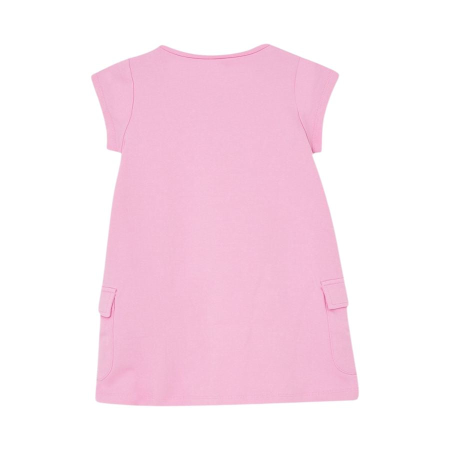 Liu Jo Abito Mezza Manica Tinta Unita con Logo per Bambina KA5017 ROSA LIU JO 