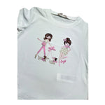 Liu Jo T-Shirt Girocollo Tinta Unita con Brillantini per Neonata KA5020NX BIANCO LIU JO 