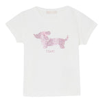 Liu Jo T-Shirt Girocollo Tinta Unita con Brillantini per Neonata KA5021XX BIANCO LIU JO 