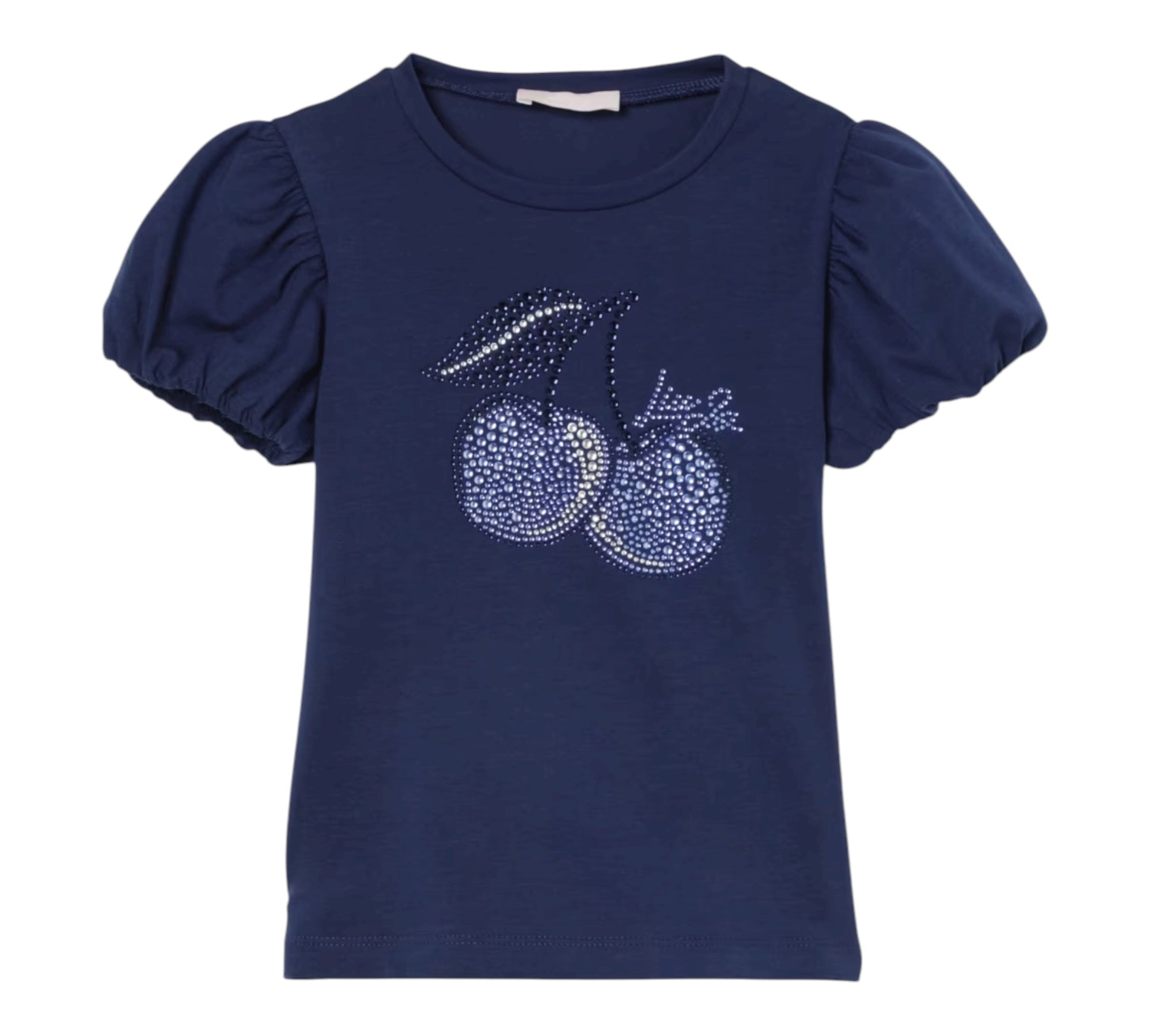 Liu Jo T-Shirt Girocollo Tinta Unita con Stampa per Bambina KA5041X BLU LIU JO 