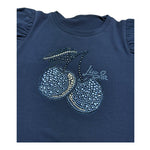 Liu Jo T-Shirt Girocollo Tinta Unita con Stampa per Bambina KA5041X BLU LIU JO 