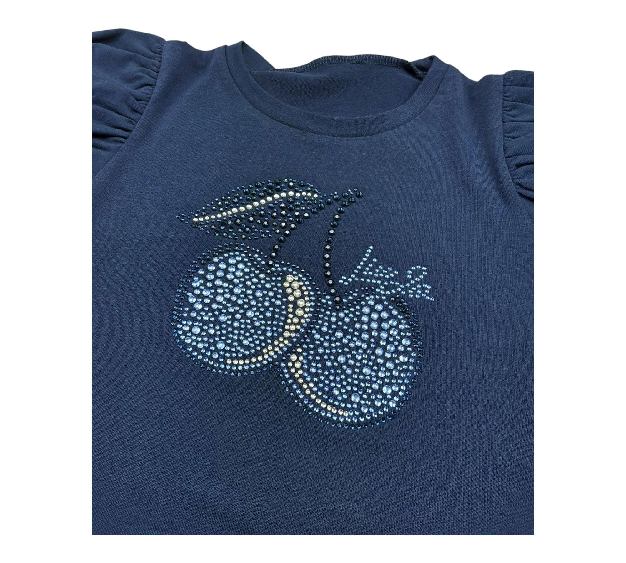 Liu Jo T-Shirt Girocollo Tinta Unita con Stampa per Bambina KA5041X BLU LIU JO 