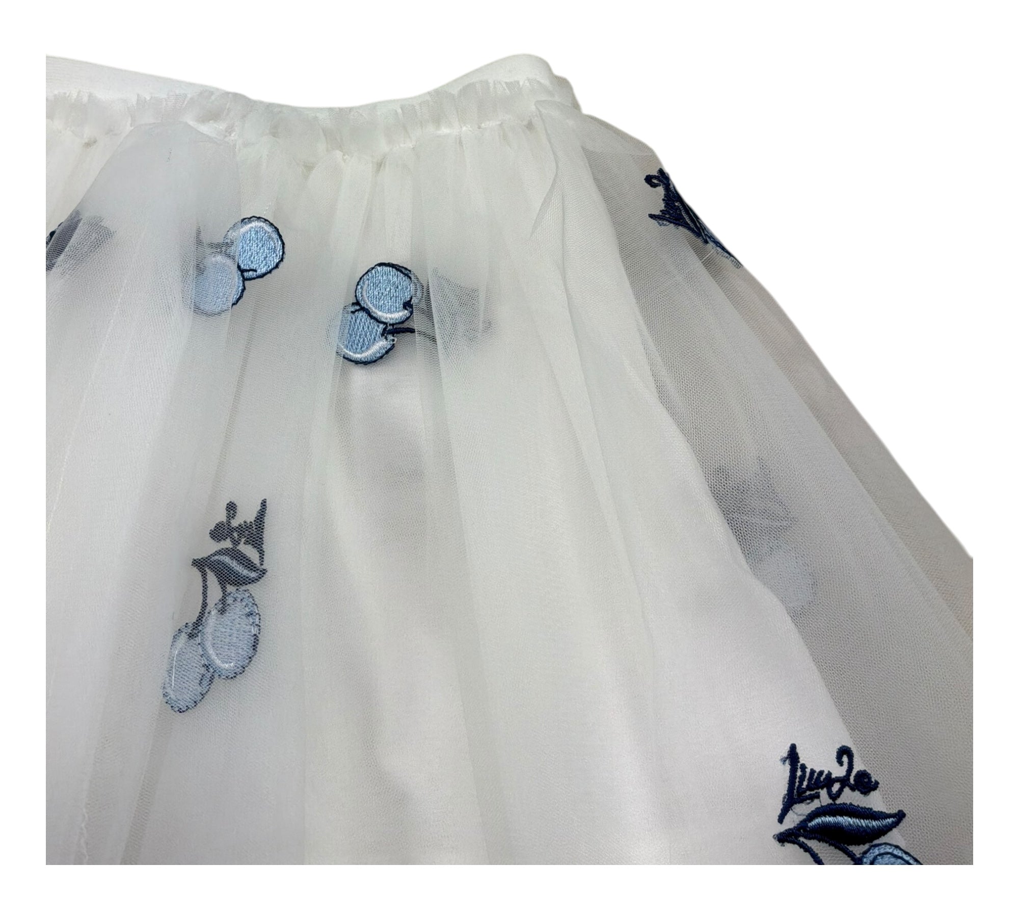 Liu Jo Gonna Tinta Unita In Tulle con Ricami per Bambina KA5043 BIANCO LIU JO 