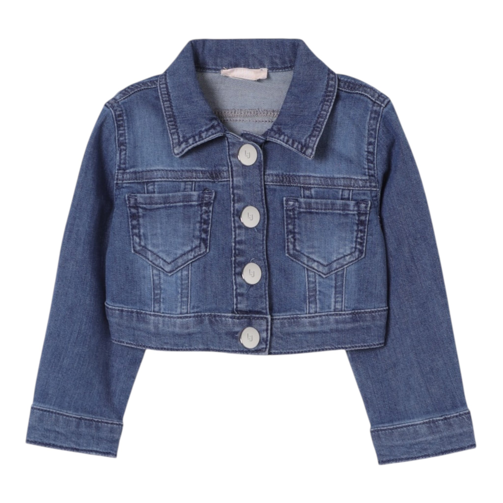 Liu Jo Giubbino In Denim Tinta Unita per Bambina KA5044J BLU LIU JO 
