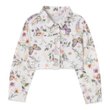 Liu Jo Giubbino Tinta Unita Stampa Fantasia Floreale per Neonata KA5059X BIANCO LIU JO 
