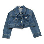 Liu Jo Giubbino In Denim Tinta Unita per Bambina KA5066JX BLU LIU JO 