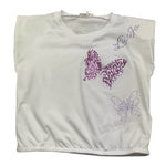 Liu Jo Canotta Tinta Unita Girocollo con Paillettes per Bambina KA5098 BIANCO LIU JO 