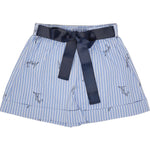 Liu Jo Short Tinta Unita con Fantasia A Righe per Neonata KA5143NXX AZZURRO LIU JO 