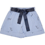 Liu Jo Short Tinta Unita con Fantasia A Righe per Neonata KA5143NXX AZZURRO LIU JO 