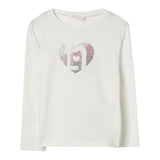 Liu Jo Shirt Girocollo tinta unita con Brillantini Bianco per Bambina KF5090 BIANCO LIU JO 