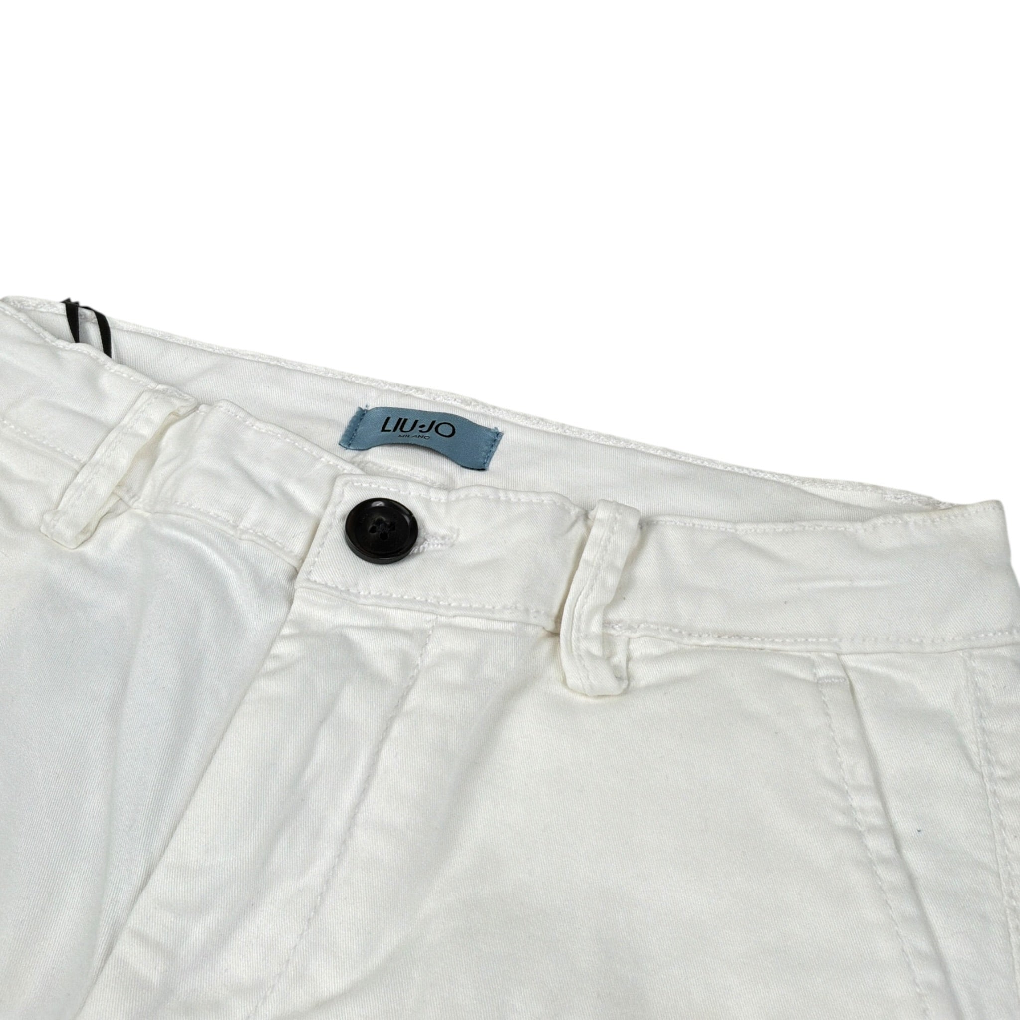 Liu Jo Pantalone tinta unita con Girovita Regolabile Bianco per Bambino QA2057 BIANCO LIU JO 