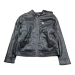 Liu Jo Giubbino In Ecopelle Tinta Unita con Zip E Capuccio per Bambino QF3003 NERO LIU JO 