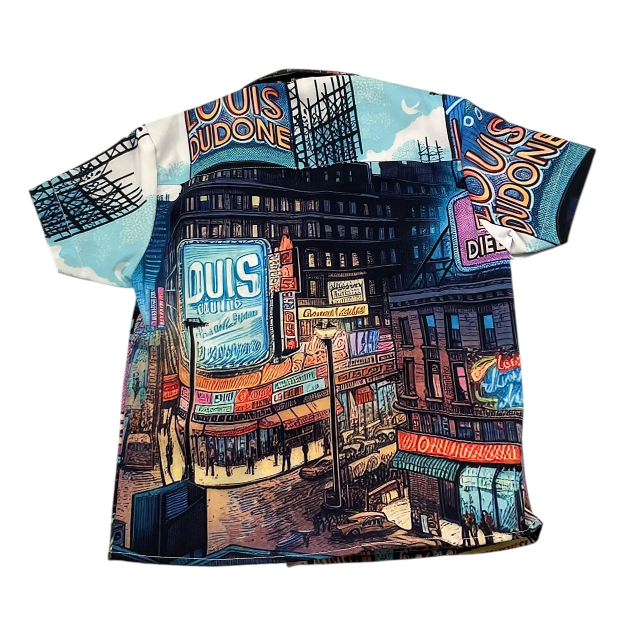 Louis Dieudonne' Camicia Mezza Manica Tinta Unita con Stampa per Bambino LD0111 BLU LOUIS DIEUDONNE' 
