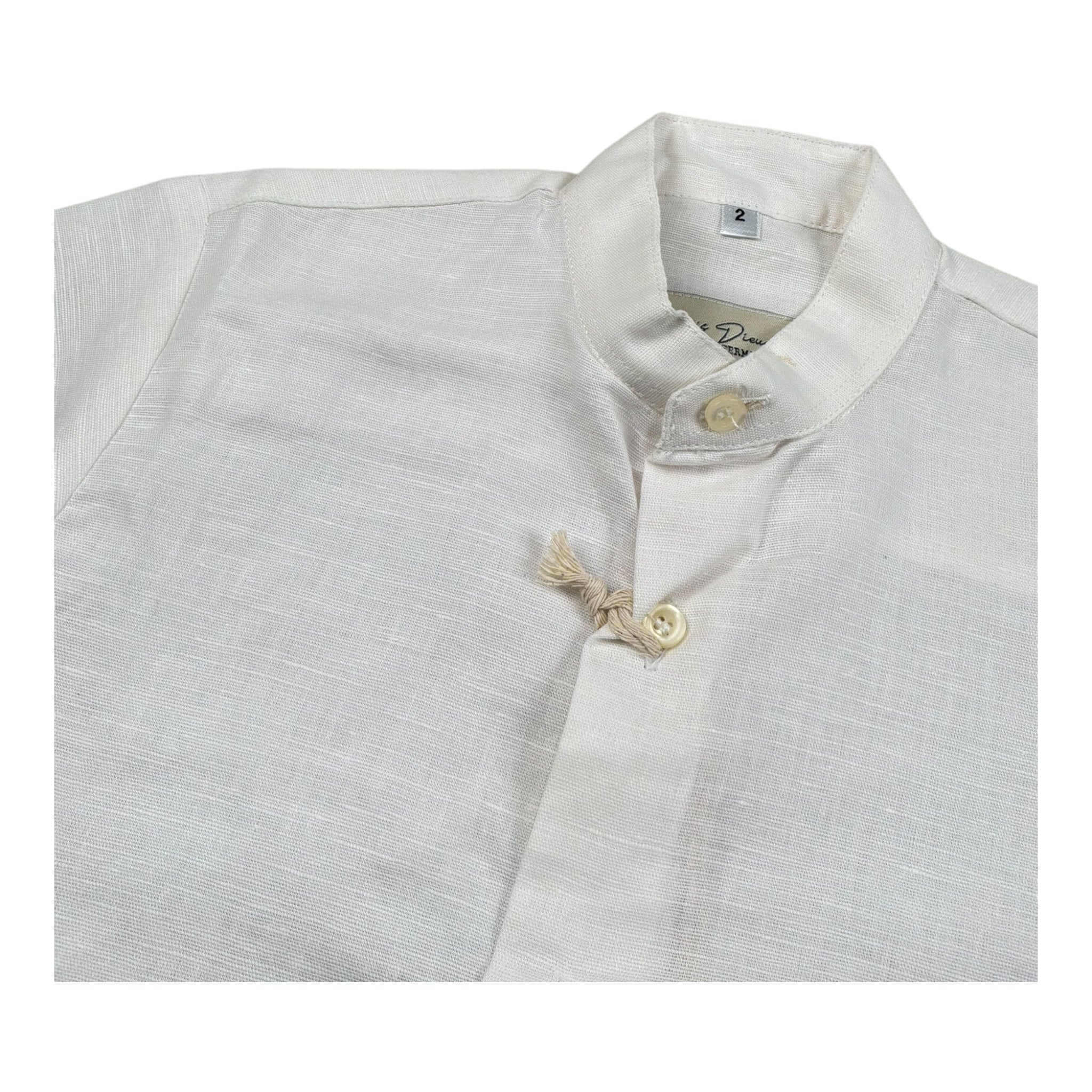 Louis Dieudonne' Camicia Mezza Manica Tinta Unita per Neonato LD03N PANNA LOUIS DIEUDONNE' 