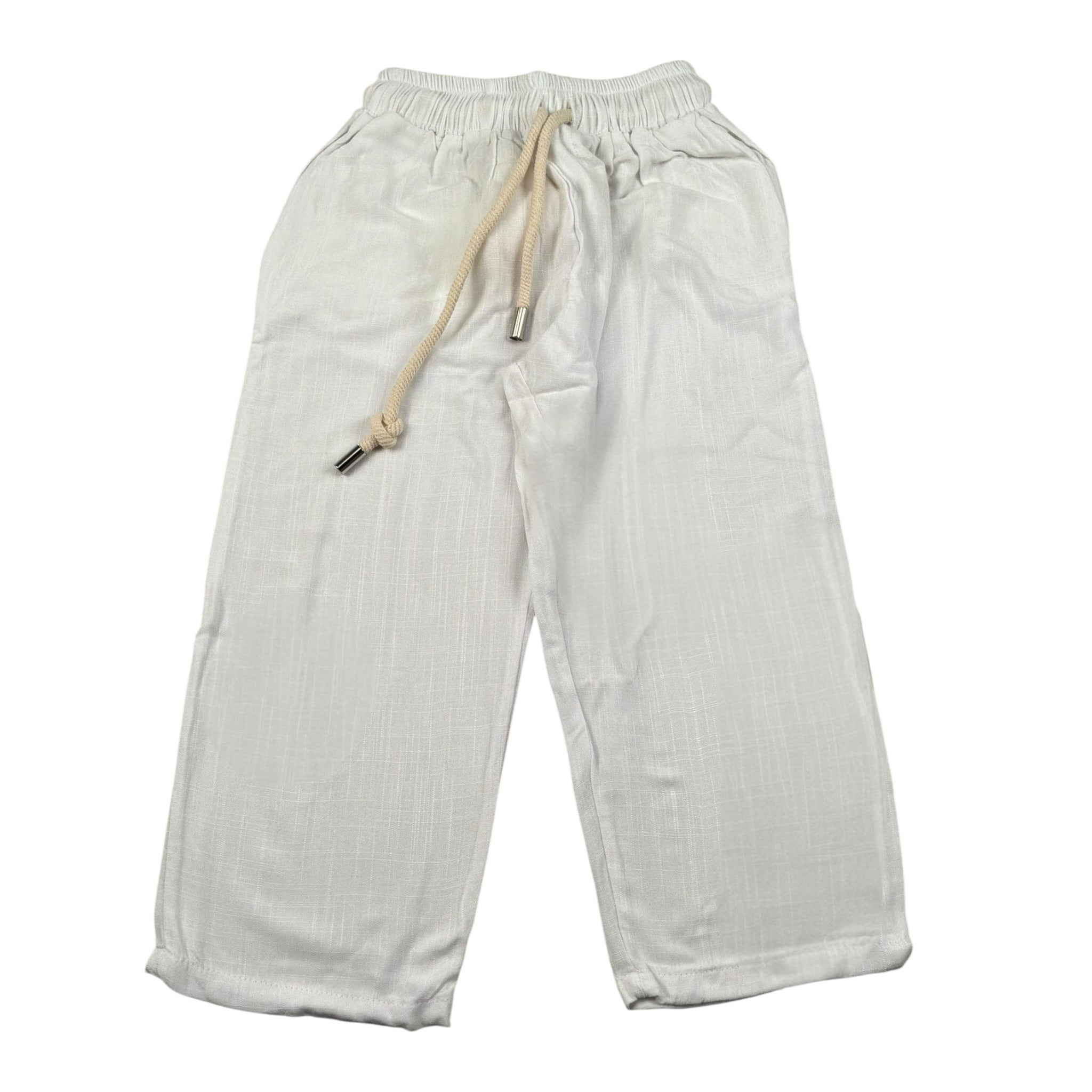 Louis Dieudonne' Pantalone Tinta Unita con Elastico In Vita per Bambino LDPA01X BIANCO LOUIS DIEUDONNE' 