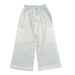 Lu Lu By Miss Grant Pantalone tinta unita Modello A Palazzo Bianco per Bambina LL2757 BIANCO LU LU BY MISS GRANT 