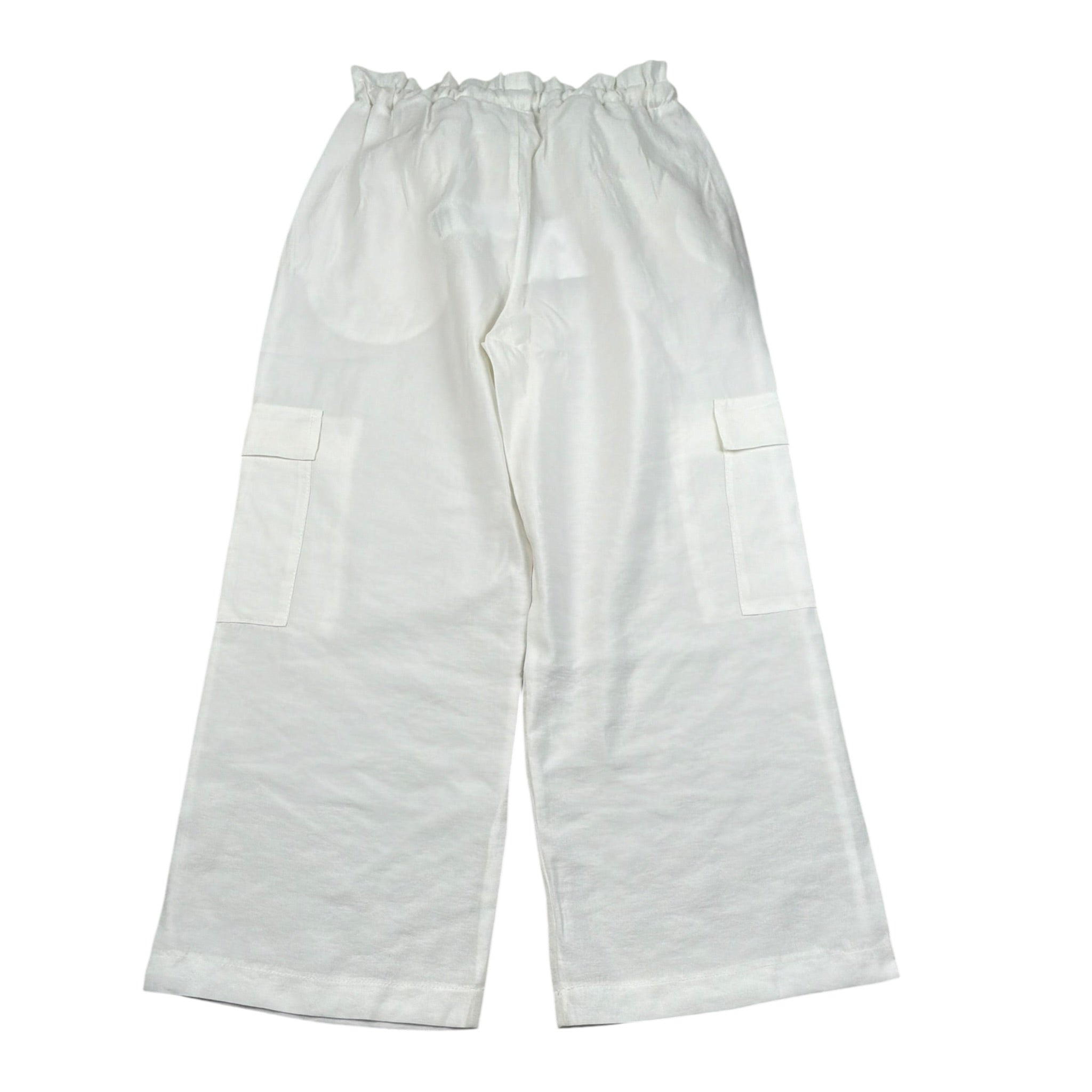 Lu Lu By Miss Grant Pantalone tinta unita Modello A Palazzo Bianco per Bambina LL2757 BIANCO LU LU BY MISS GRANT 