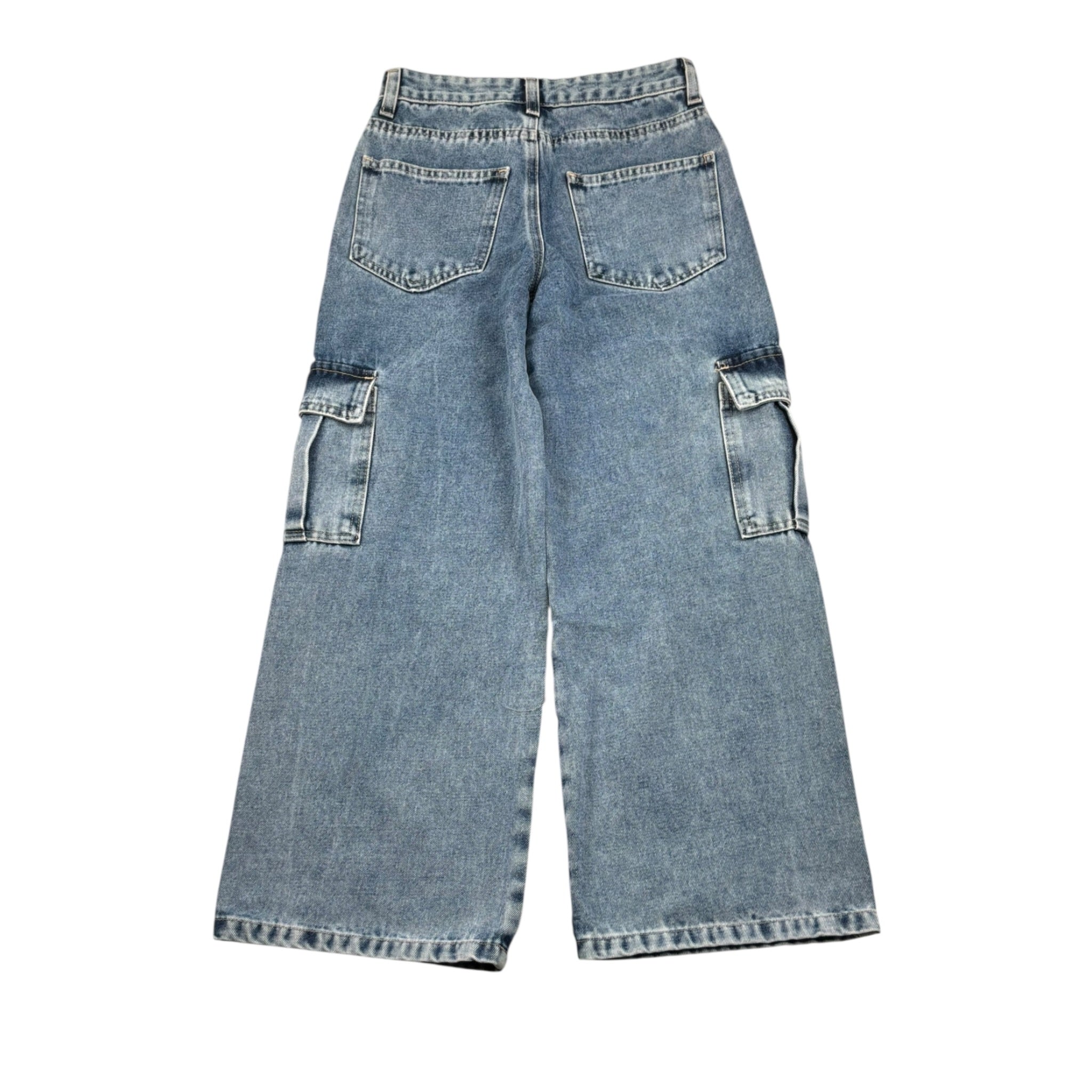 Lu Lu By Miss Grant Jeans tinta unita Modello con Tasconi Azzurro per Bambina LL2991 AZZURRO LU LU BY MISS GRANT 
