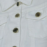 Lu Lu By Miss Grant Giubbino In Denim Tinta Unita per Bambina LL3377 BIANCO LU LU BY MISS GRANT 