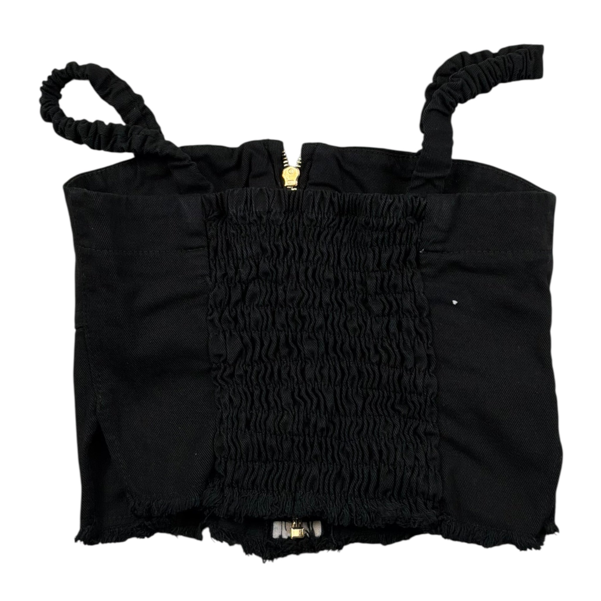 Lu Lu By Miss Grant Top tinta unita con Zip Nero per Bambina LL3390X NERO LU LU BY MISS GRANT 
