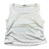 Lu Lu By Miss Grant Canotta Tinta Unita con Arriccio Laterale per Bambina LL3454 BIANCO LU LU BY MISS GRANT 