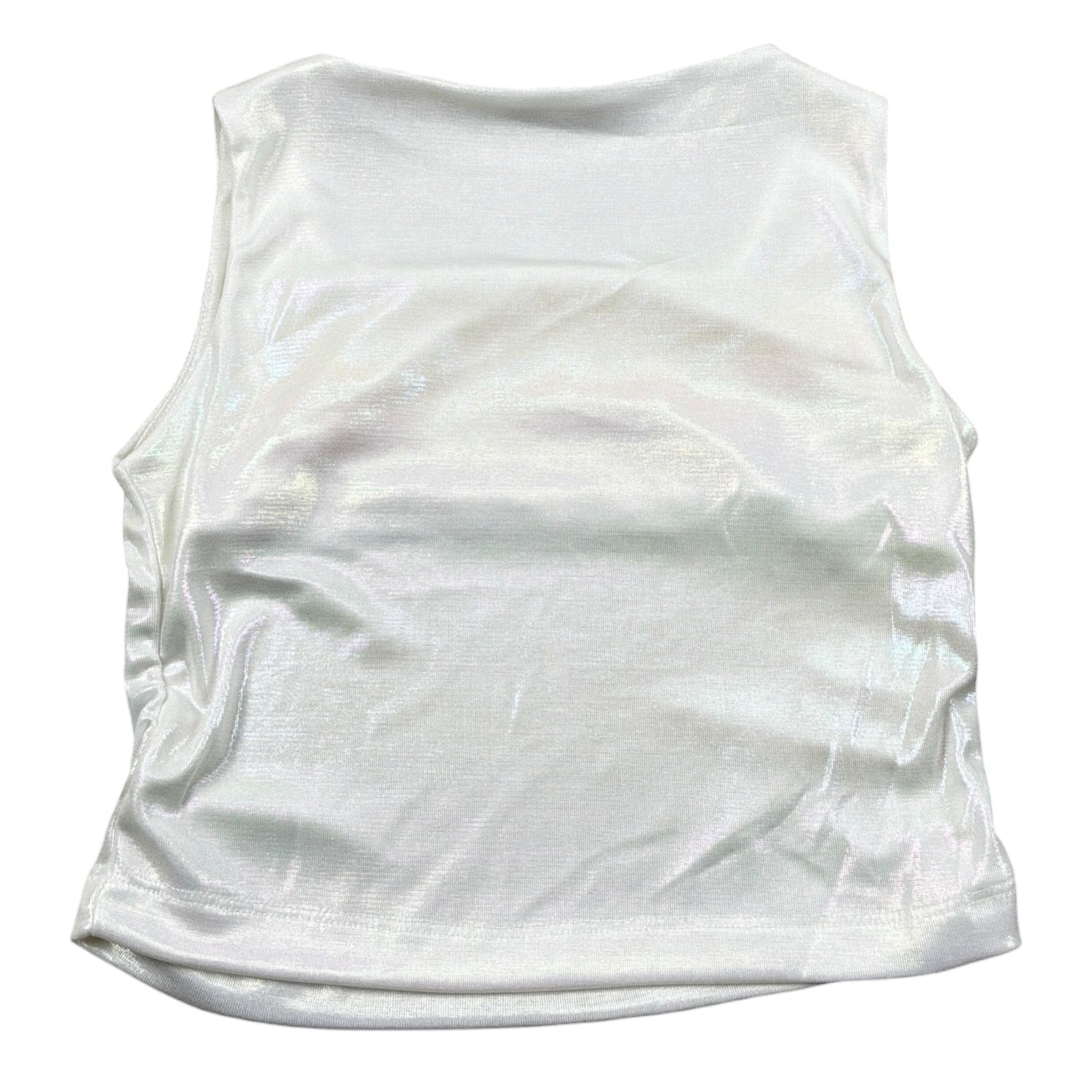 Lu Lu By Miss Grant Canotta Tinta Unita con Arriccio Laterale per Bambina LL3454 BIANCO LU LU BY MISS GRANT 