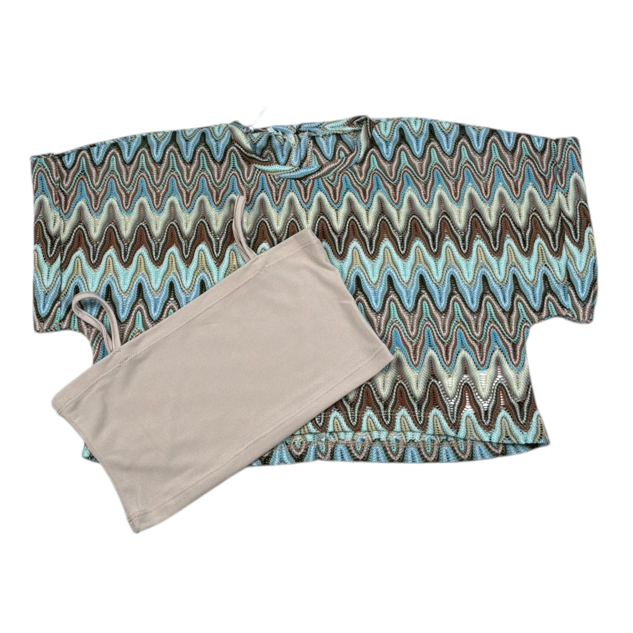 Lu Lu By Miss Grant Set T-Shirt-Top Multicolor con Fantasia per Bambina LL3494 MULTICOLOR LU LU BY MISS GRANT 