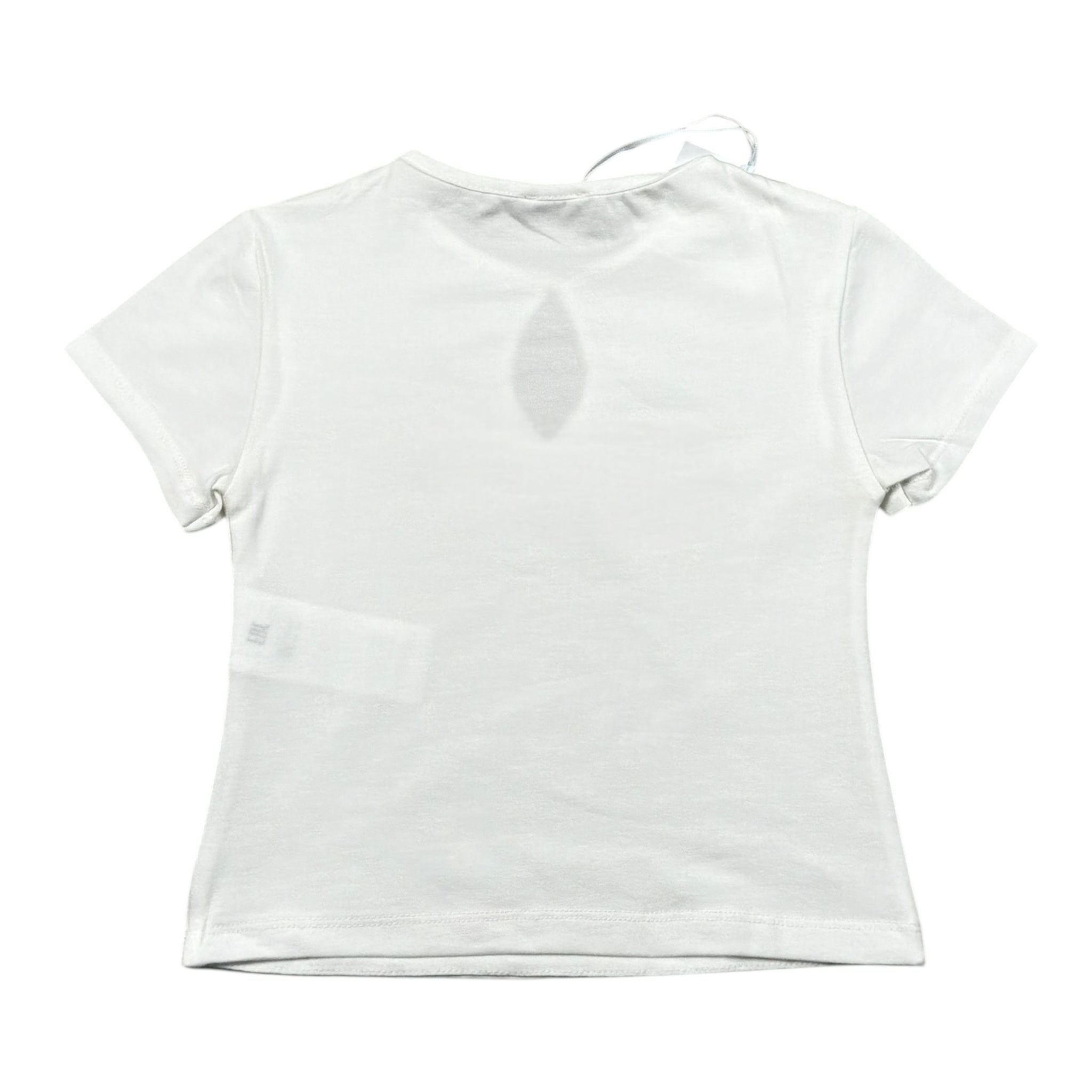 Lu Lu By Miss Grant T-Shirt Girocollo Tinta Unita con Applicazione per Bambina LL3588 BIANCO LU LU BY MISS GRANT 