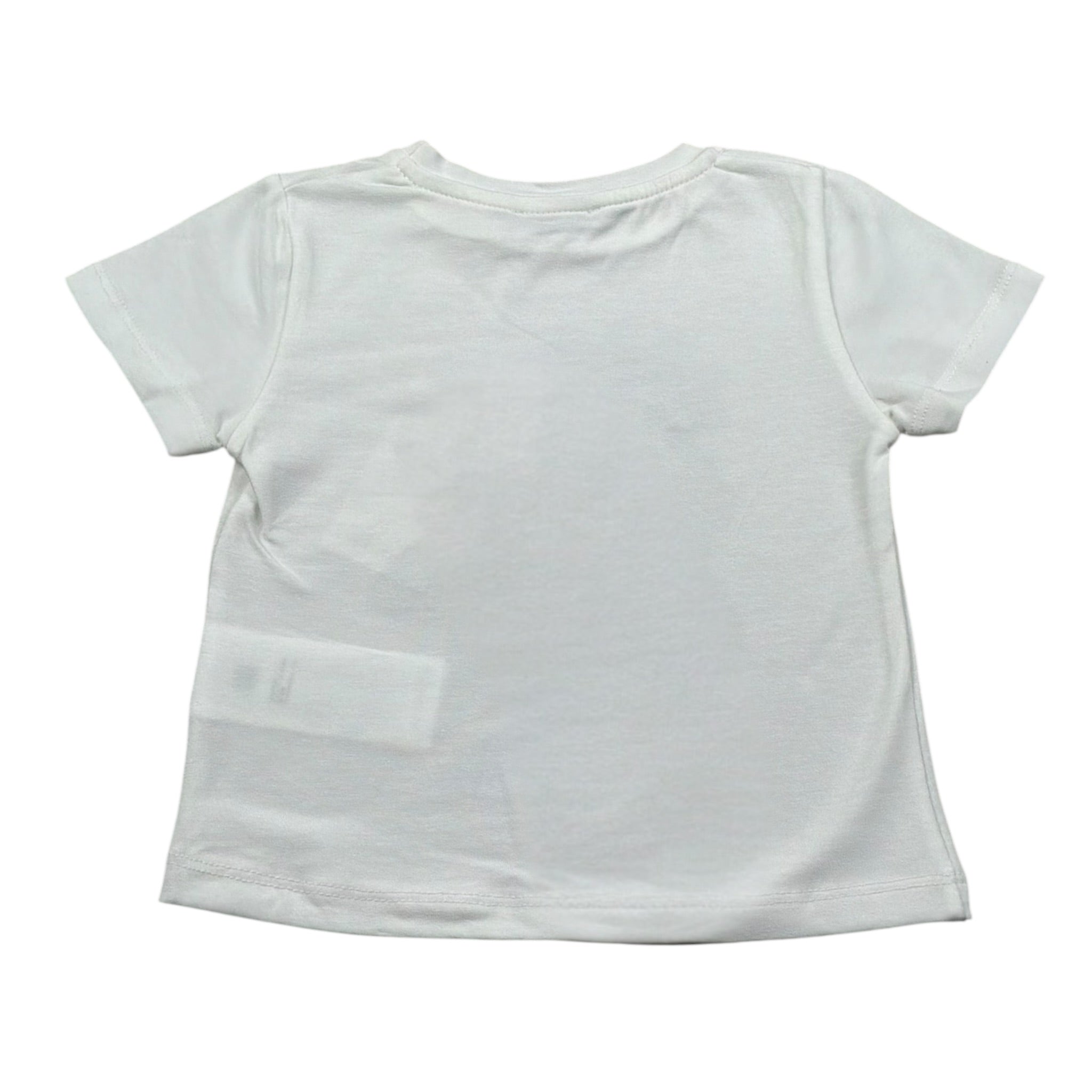 M+E' T-Shirt Girocollo tinta unita con Stampa Bianco per Neonata 1UE1862 BIANCO M+E' 