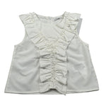 M+E' Camicia Giromanica tinta unita Bianco per Bambina UE0895 BIANCO M+E' 