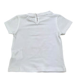M+E' T-Shirt Girocollo Tinta Unita con Stampa per Neonata UE0900 BIANCO M+E' 