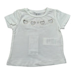 M+E' T-Shirt Girocollo tinta unita con Stampa Bianco per Neonata UE1257 BIANCO M+E' 